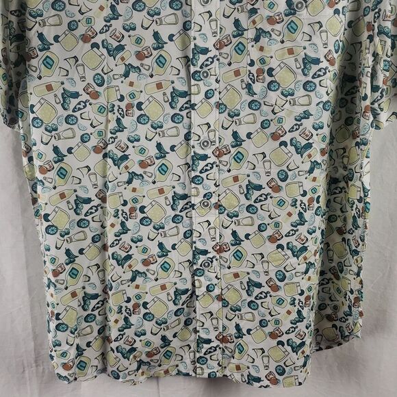 Age of Wisdom Men's Small Margarita Button Down Shirt - Picture 3 of 11